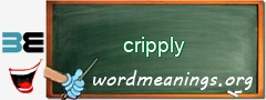 WordMeaning blackboard for cripply